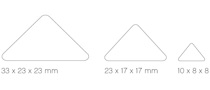 Caixa Autocolantes Triangular Diferentes Tamanhos 200fls