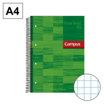 Caderno Espiral Capa Extradura A4 80Fls 70GR 90G Perf CN5mm Verde