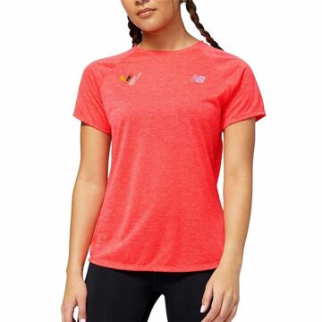 Camisola de Manga Curta Mulher New Balance Impact Run Laranja L