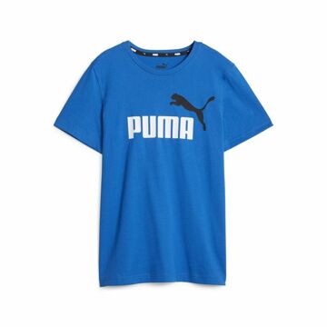 Camisola de Manga Curta Infantil Puma Ess+ 2 Col Logo Azul 5-6 Anos