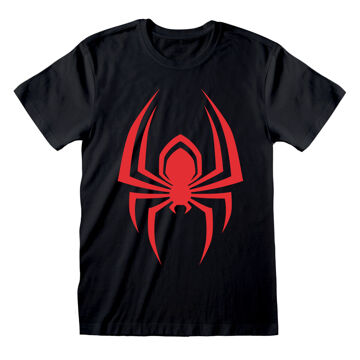 Camisola de Manga Curta Spider-man Hanging Spider Preto Unissexo S