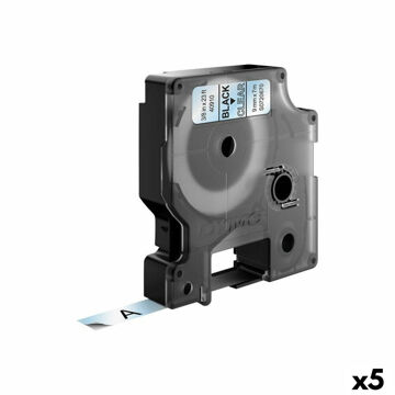 Cinta Laminada para Máquinas Rotuladoras Dymo D1 40910 Labelmanager™ Transparente 9 mm Preto (5 Unidades)