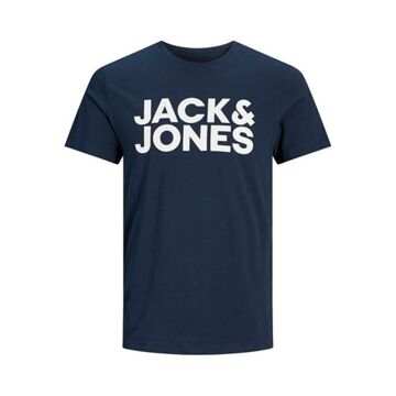 Camisola de Manga Curta Homem Jack & Jones Jjecorp Logo Tee 12151955 Azul Marinho L
