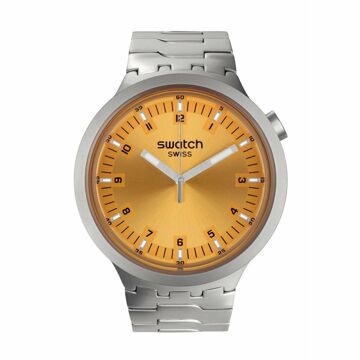 Relógio Unissexo Swatch SB07S103G Amarelo Prateado
