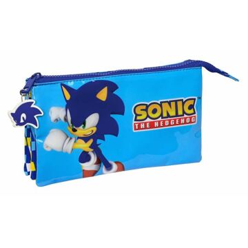 Malas para Tudo Triplas Sonic Speed 22 X 12 X 3 cm Azul Infantil