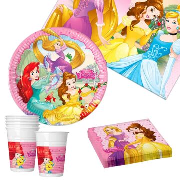 Conjunto Artigos de Festa Princesses Disney 37 Peças