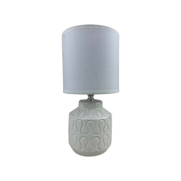 Lâmpada de Mesa Versa Lizzy Branco Cerâmica 13 X 26,5 X 10 cm
