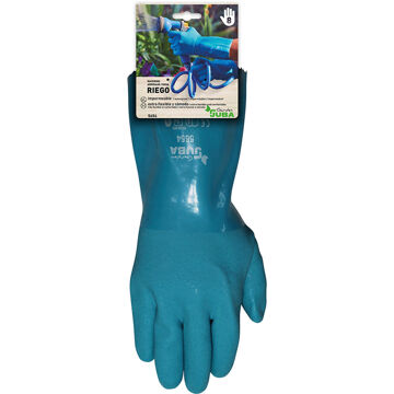 Luvas de Trabalho Juba Jardim Azul Algodão Pvc 10