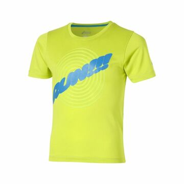 T-shirt Asics Run Verde Limão 13 Anos