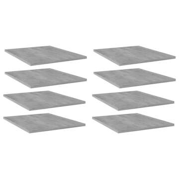 Prateleiras para Estante 8 pcs 40x50x1,5cm Contraplacado Cinza