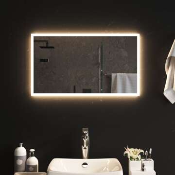 Espelho de Casa de Banho com Luzes LED 70x40 cm