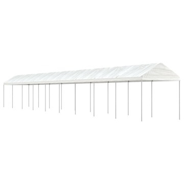 Gazebo com Telhado 20,07x2,28x2,69 M Polietileno Branco