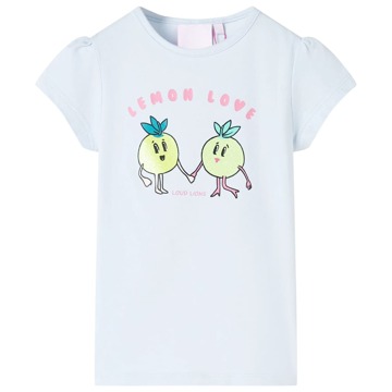 T-shirt de Criança C/ Estampa de Limão Desenho Animado Azul-claro 116