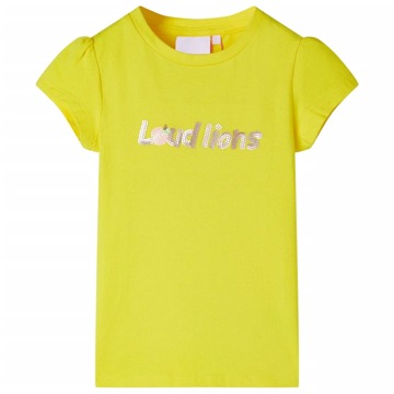 T-shirt de Manga Curta para Criança Amarelo-brilhante 140