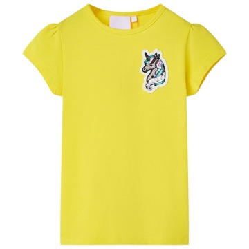 T-shirt de Criança Amarelo Brilhante 128