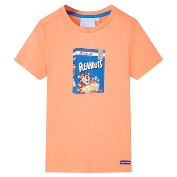 T-shirt de Manga Curta para Criança Laranja Néon 92