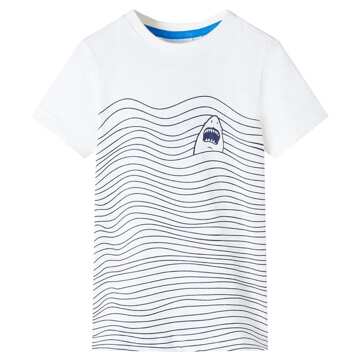 T-shirt para Criança com Estampa de Tubarão Cor Cru 92