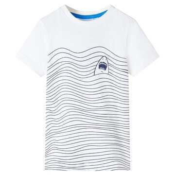 T-shirt para Criança com Estampa de Tubarão Cor Cru 104