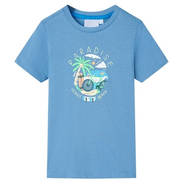 T-shirt de Criança Azul Médio 104