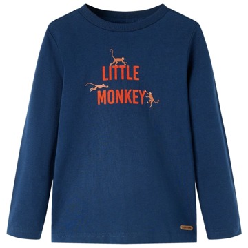 T-shirt Manga Comprida P/ Criança Little Monkey Azul-marinho 104