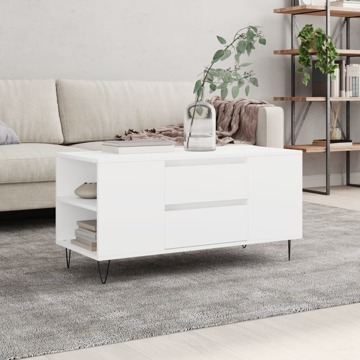 Mesa de Centro 102x44,5x50 cm Derivados de Madeira Branco