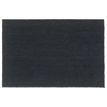 Tapete de Porta 60x90 cm Fibra de Coco Tufada Cinzento Escuro