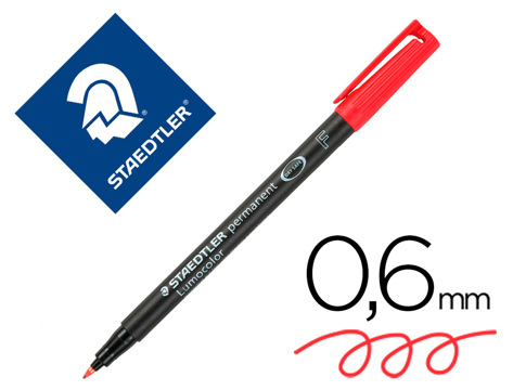 Marcador Staedtler Lumocolor Retroprojeção 318-2 Ponta 0,6mm Vermelho