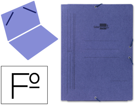 Pasta de Elásticos Folio Simples Azul