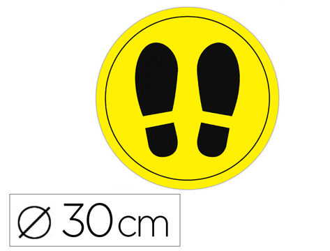 Circulo de Sinalização Adesivo Apli para Chão Pvc 100 Mc Pes Cor Amarelo/preto Diametro 30 cm