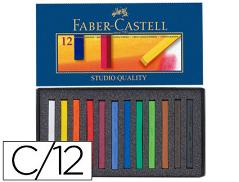 Giz Pastel Faber Castell Estojo Cartão 12 Cores Sortidas