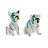 Figura Decorativa Dkd Home Decor Multicolor Cão Lacado 20 X 12,5 X 17,5 cm (2 Unidades)