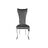 Cadeira de Sala de Jantar Dkd Home Decor Prateado Cinzento Poliéster Veludo Aço (48 X 51 X 110 cm)