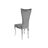 Cadeira de Sala de Jantar Dkd Home Decor Prateado Cinzento Poliéster Veludo Aço (48 X 51 X 110 cm)
