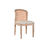 Cadeira de Sala de Jantar Dkd Home Decor Abeto Bege Poliéster (46 X 61 X 86 cm)