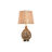 Lâmpada de Mesa Home Esprit Castanho Bege Dourado Natural 50 W 220 V 33 X 33 X 60 cm