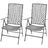  Cadeiras de Jardim Empilháveis 2 Un. Aço Cinzento