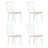 Cadeiras de Jantar 4 pcs Seringueira Maciça Branco e Castanho