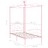 Estrutura De Cama Com Dossel 100x200 Cm Metal Cor-de-rosa