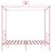 Estrutura de Cama com Dossel 120x200 cm Metal Cor-de-rosa