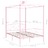 Estrutura de Cama com Dossel 140x200 cm Metal Cor-de-rosa