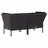 Conjunto Lounge de Jardim C/ Almofadões Vime Pe Preto 6 pcs