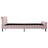 Estrutura de cama 140x200 cm veludo cor-de-rosa