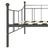 Estrutura sofá-cama 90x200 cm metal cinzento