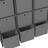 Unid. prateleiras 15 cubos c/ caixas 103x30x175,5cm tecido cinza
