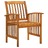 3058092 7 Piece Garden Dining Set With Cushions Solid Acacia Wood (45963+2x312131)