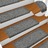 Tapetes de Escada 10 pcs 65x25 cm Agulhado Cinzento-claro