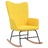 Cadeira de Baloiço com Banco Tecido Amarelo Mostarda