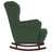Cadeira de Baloiço C/ Pernas em Seringueira Veludo Verde-escuro