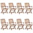 Cadeiras de Exterior Dobráveis 8 pcs Madeira de Acácia Maciça