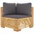 Conjunto Lounge Jardim C/ Almofadões Madeira Teca Maciça 6 pcs